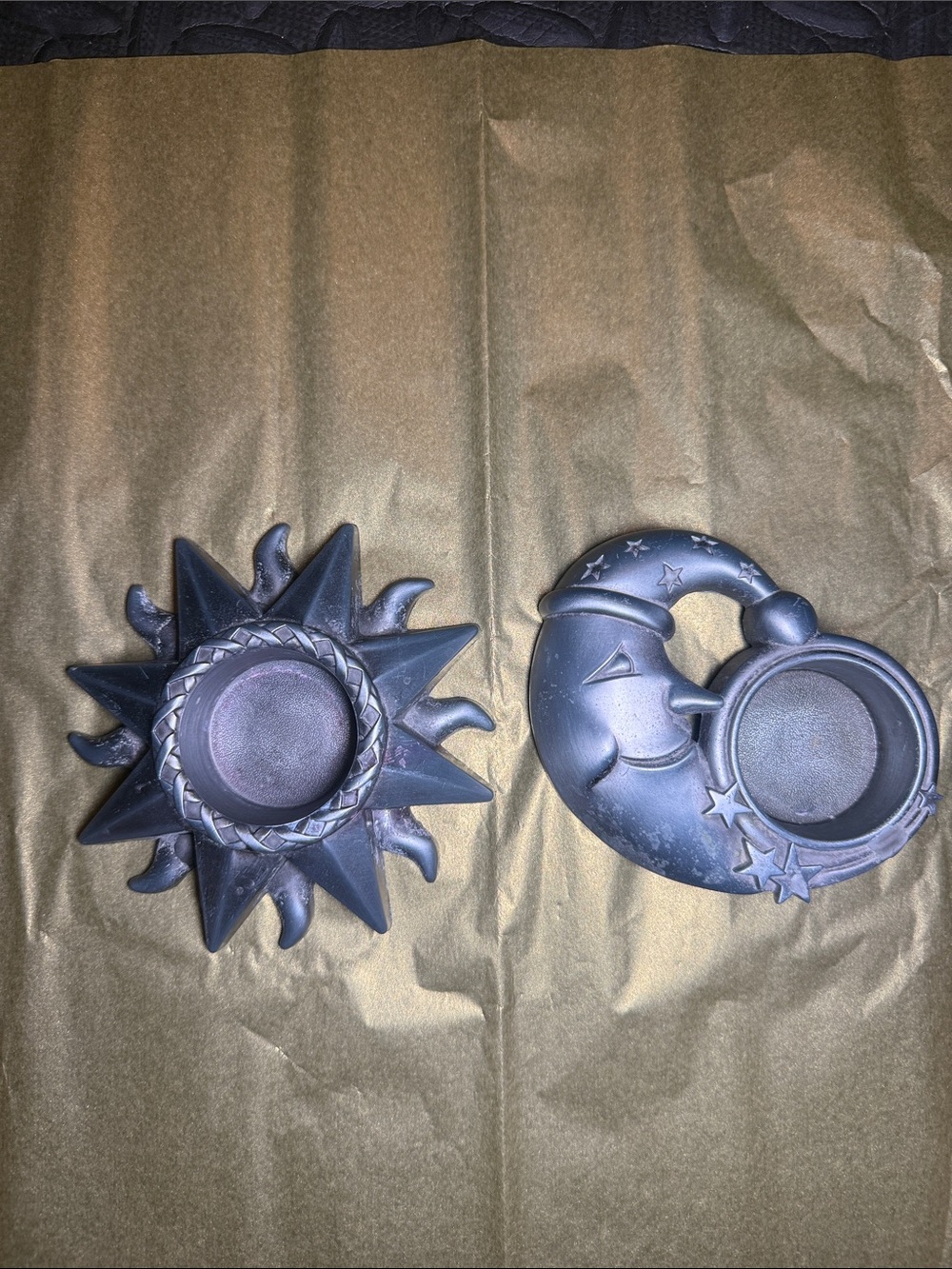 Sun and Moon Tea Light Holders - Set of 2